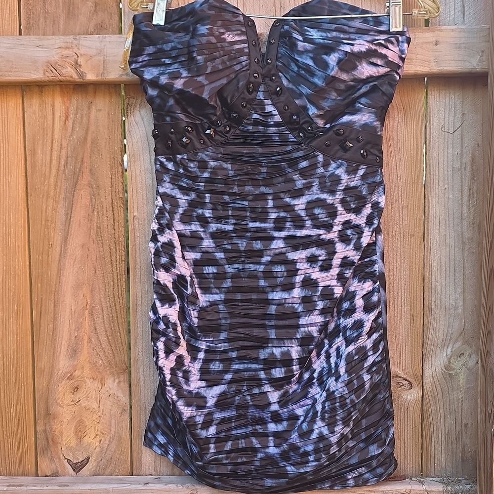 Elegant Black and Purple Women's Dress